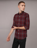 Camisa Manga Larga con patrón de cuadros Hombre AE - Rojo 0153_2659_600_of