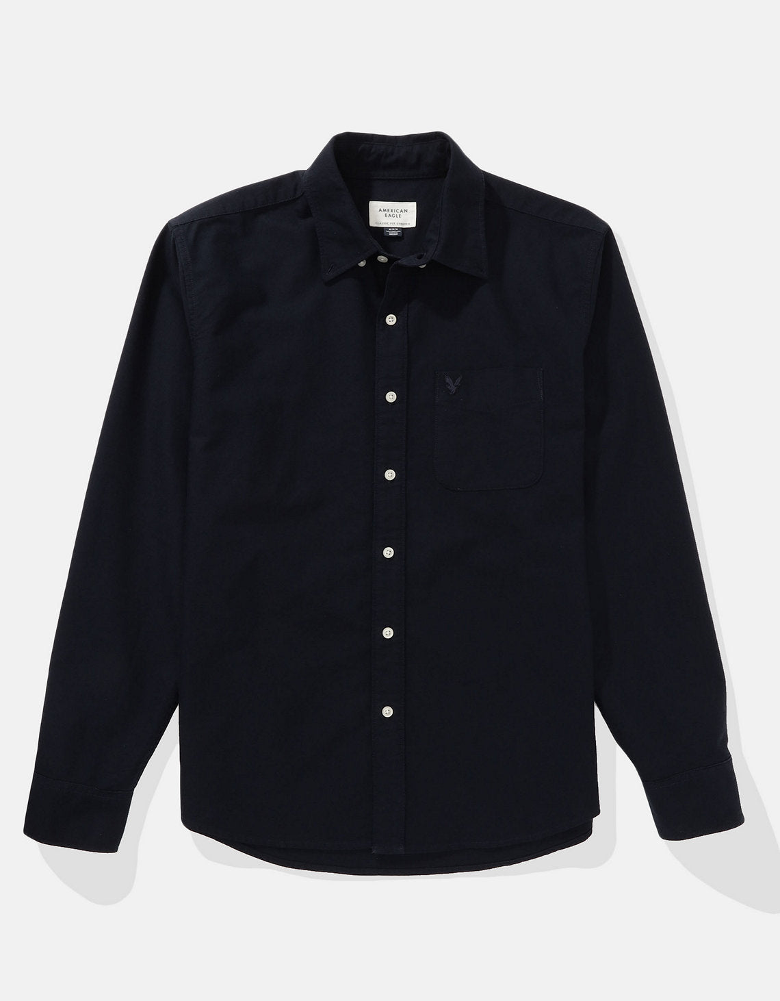 Camisa de Oxford Slim Fit Everyday Ae - Negro 0153_2722_001_f