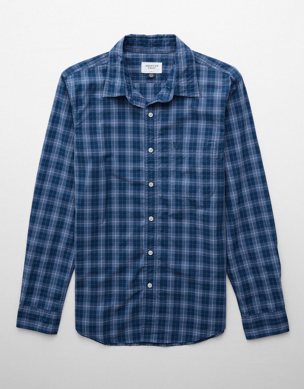 Camisa de Oxford Slim Fit Everyday Ae - Azul 0153_2722_415_f