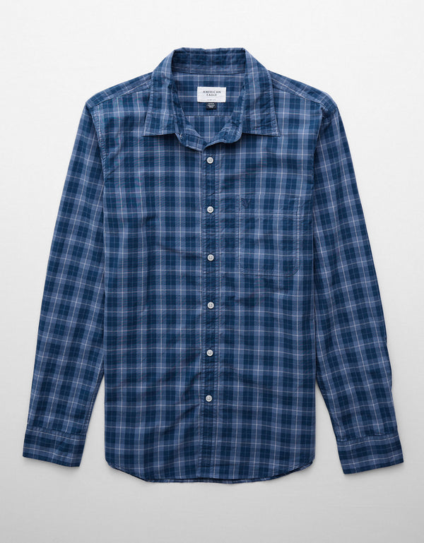 Camisa de Oxford Slim Fit Everyday Ae - Azul