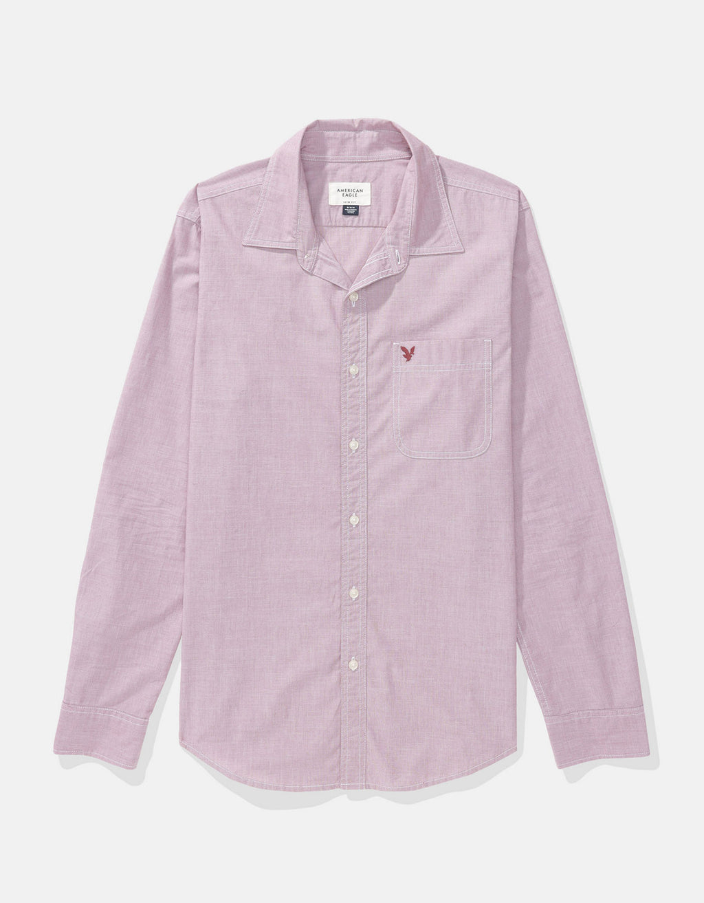 Camisa de Oxford Slim Fit Everyday Ae - Rojo 0153_2722_608_f