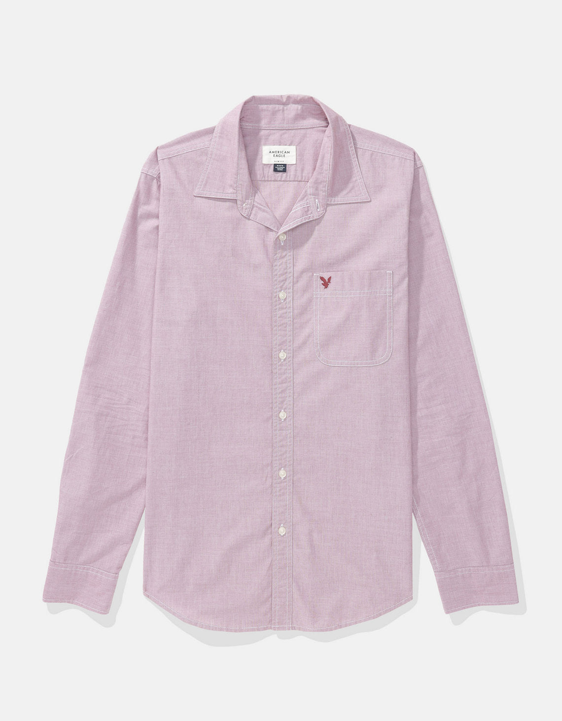 Camisa de Oxford Slim Fit Everyday Ae - Rojo 0153_2722_608_f
