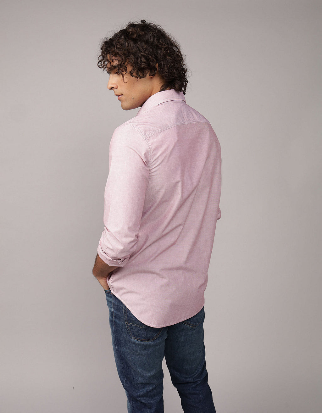 Camisa de Oxford Slim Fit Everyday Ae - Rojo 0153_2722_608_ob