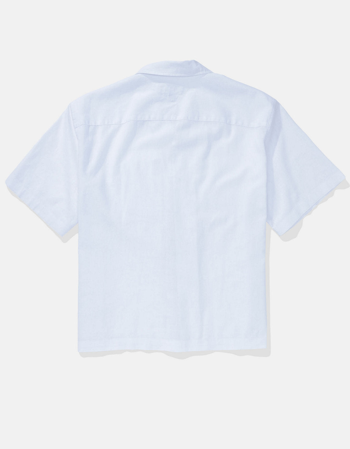 Camisa abotonada de mezcla de lino para la piscina - Blanco 0153_2734_100_b