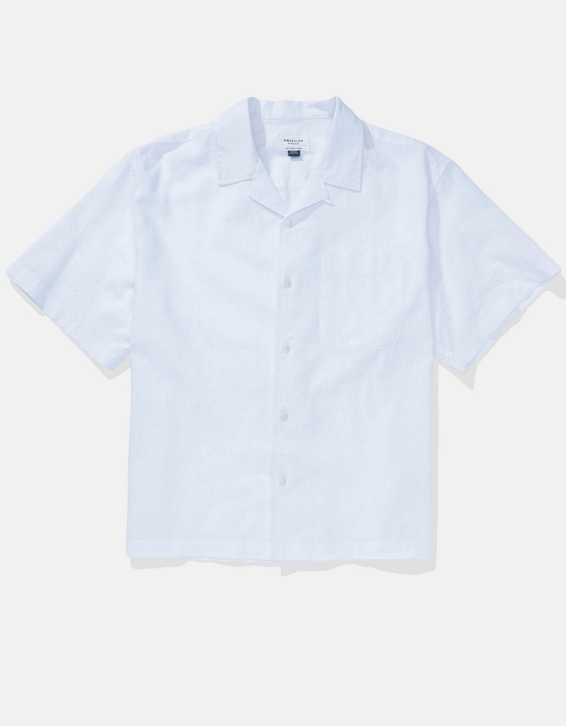 Camisa abotonada de mezcla de lino para la piscina - Blanco 0153_2734_100_f