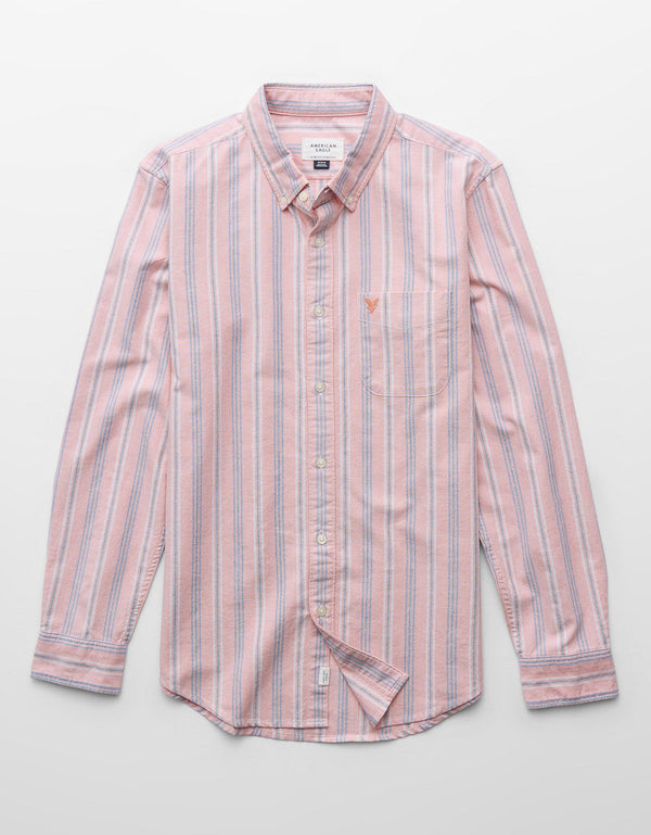 Camisa de Oxford Slim Fit Everyday Ae - Rosa