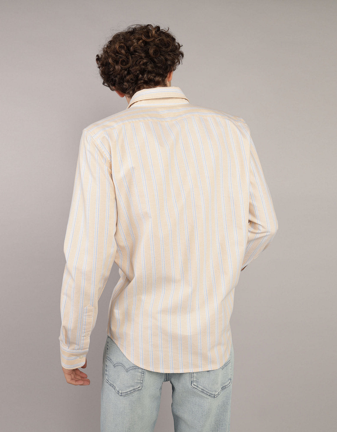 Camisa de Oxford Slim Fit Everyday Ae - Caqui 0153_2830_212_ob