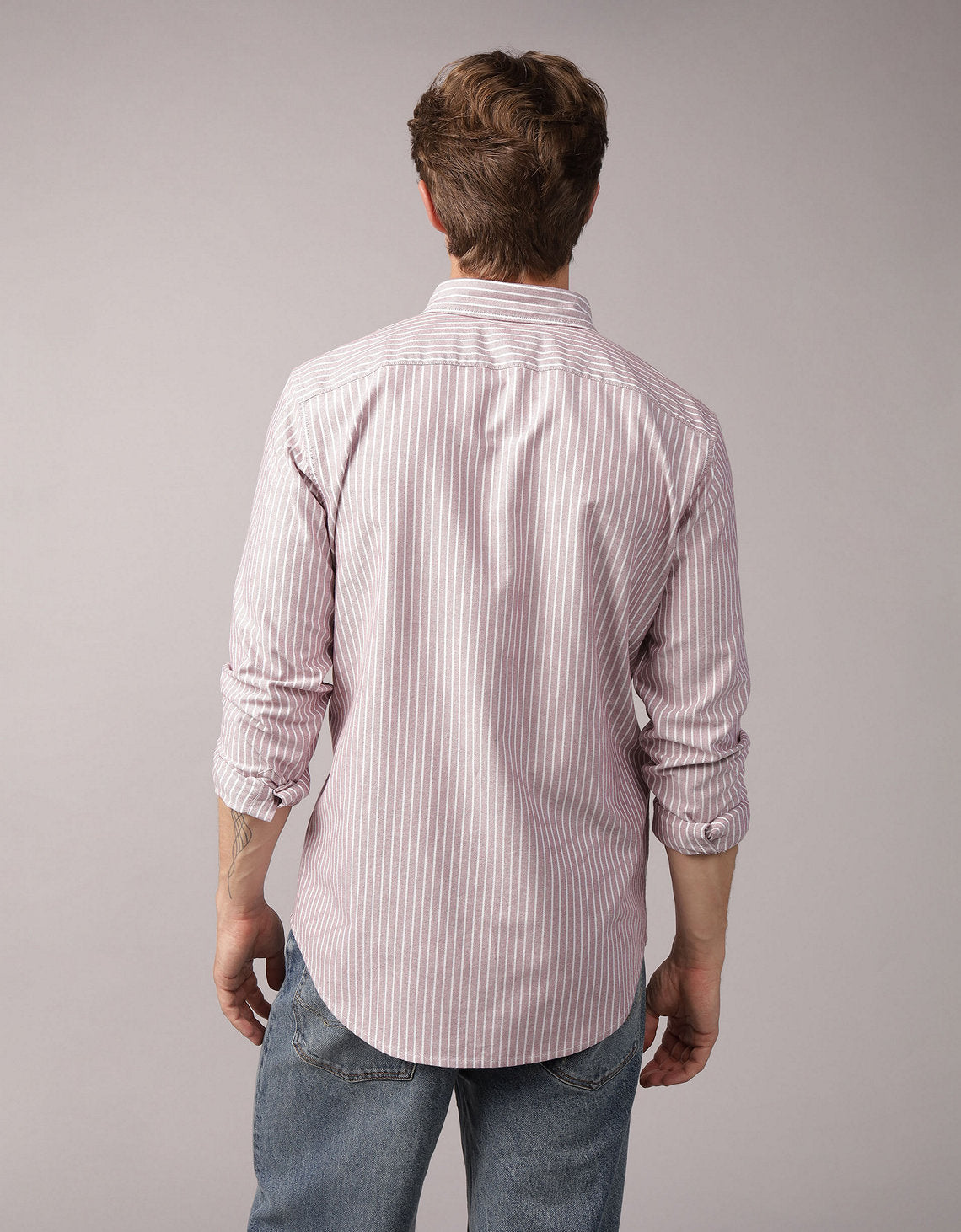 Camisa de Oxford Slim Fit Everyday Ae - Naranja 0153_2830_233_ob