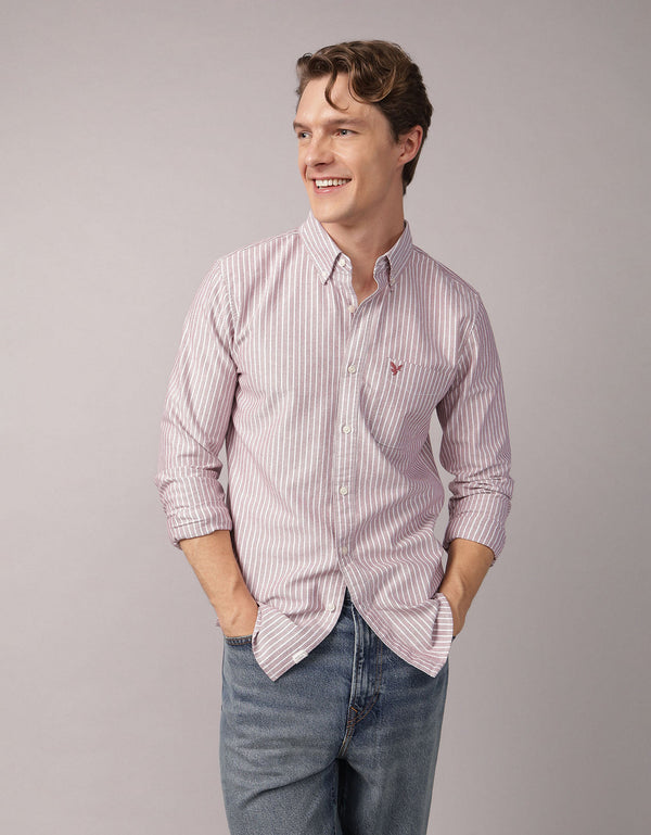 Camisa de Oxford Slim Fit Everyday Ae - Naranja