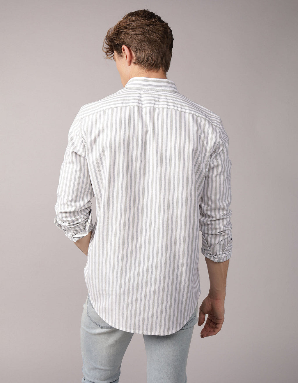 Camisa de Oxford Slim Fit Everyday Ae - Verde 0153_2830_307_ob