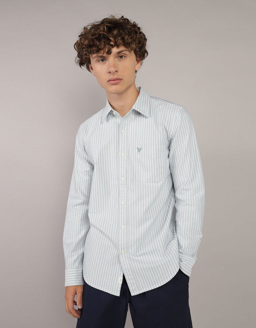 Camisa de Oxford Slim Fit Everyday Ae - Verde 0153_2830_333_of