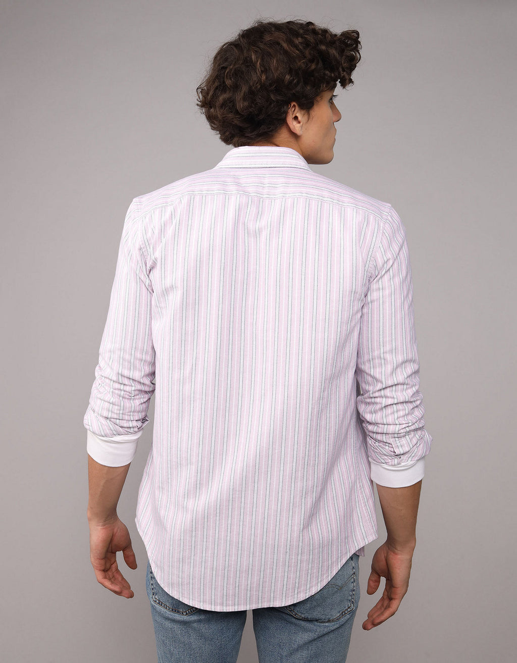 Camisa de Oxford Slim Fit Everyday Ae - Morado 0153_2830_543_ob