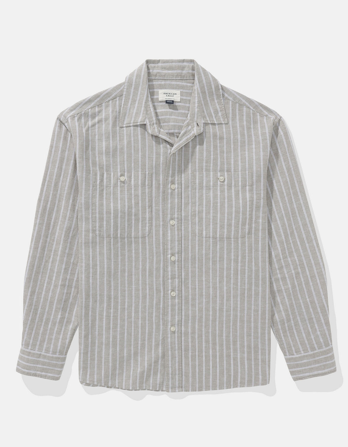 Camisa abotonada relajada de lino mezclado Ae Everyday - Generico 0153_2894_213_f