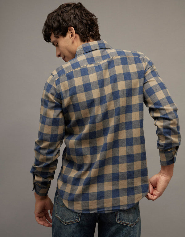 Camisa Slim Fit Everyday Ae - Caqui