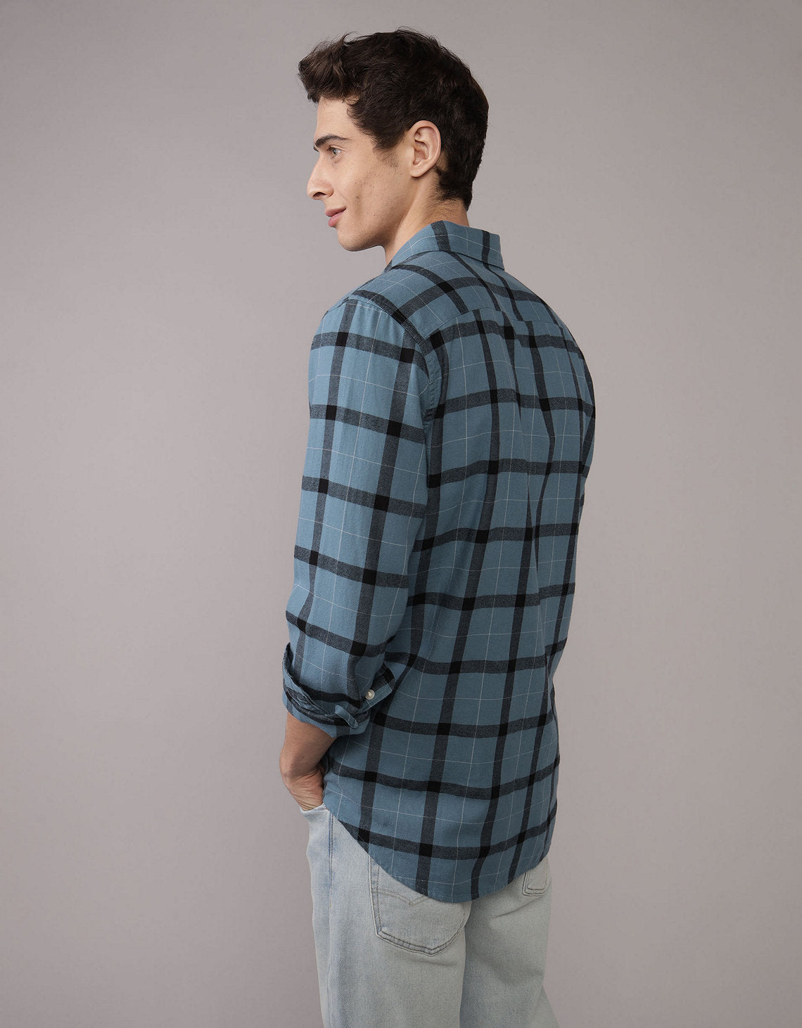 Camisa Slim Fit Everyday Ae - Azul 0153_3004_272_ob