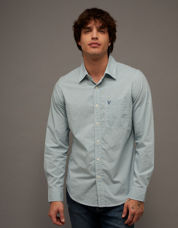 Camisa de Oxford Abotonada Ae - Verde 0153_3016_283_of