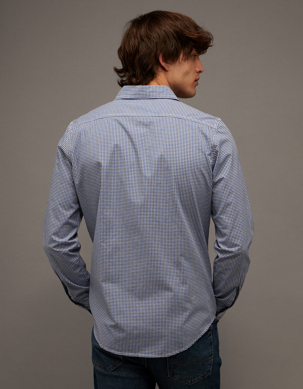 Camisa de Oxford Abotonada Ae - Azul 0153_3016_498_ob