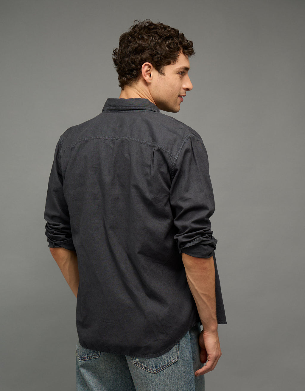 Camisa de Lino con Botones Ae - Generico 0153_3024_004_ob
