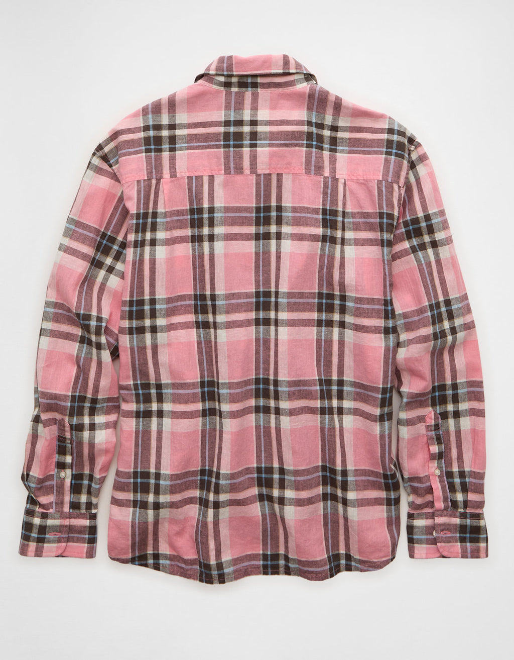 Camisa de lino con ajuste relajado y botones - Rosa 0153_3087_626_b