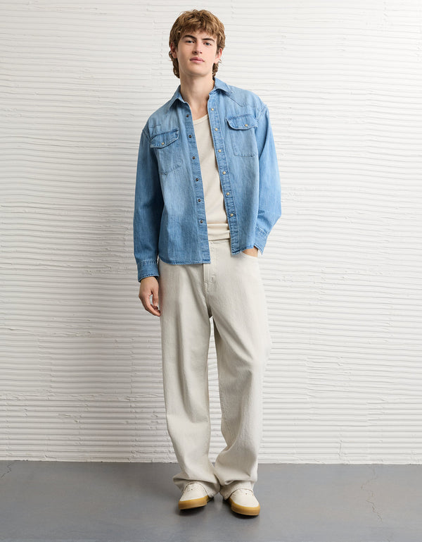 Camisa en denim relaxed fit Ae - Azul
