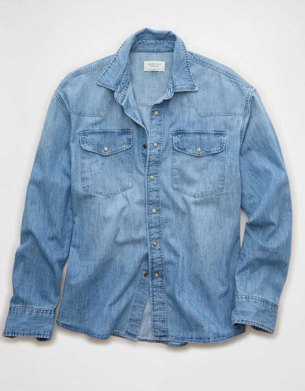 Camisa en denim relaxed fit Ae - Azul