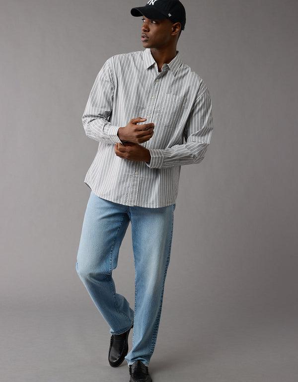 Camisa AE Slim fit Everyday - Gris