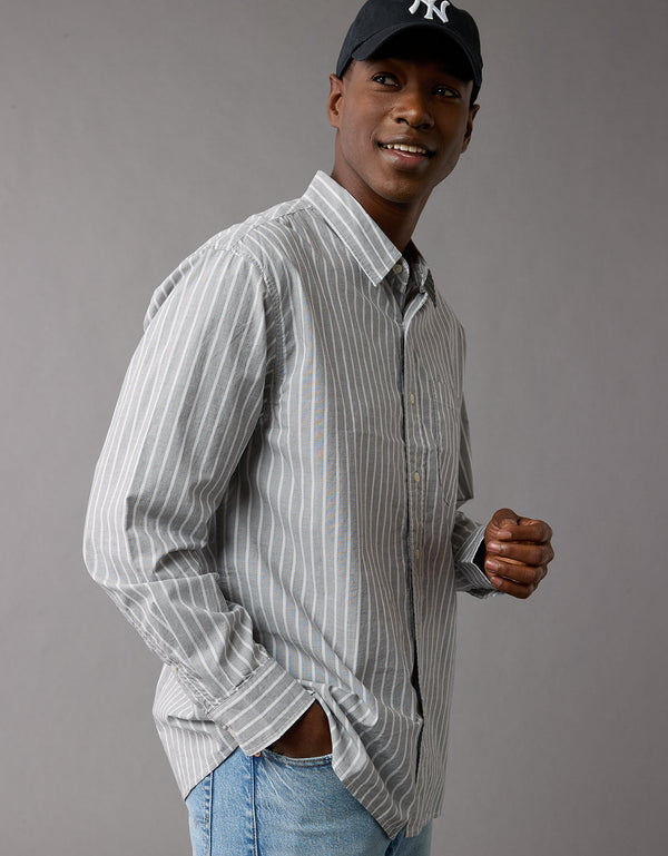 Camisa AE Slim fit Everyday - Gris