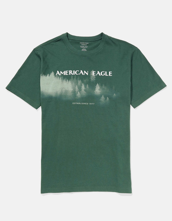 Camiseta Ae gráfica con logo supersuave - Verde