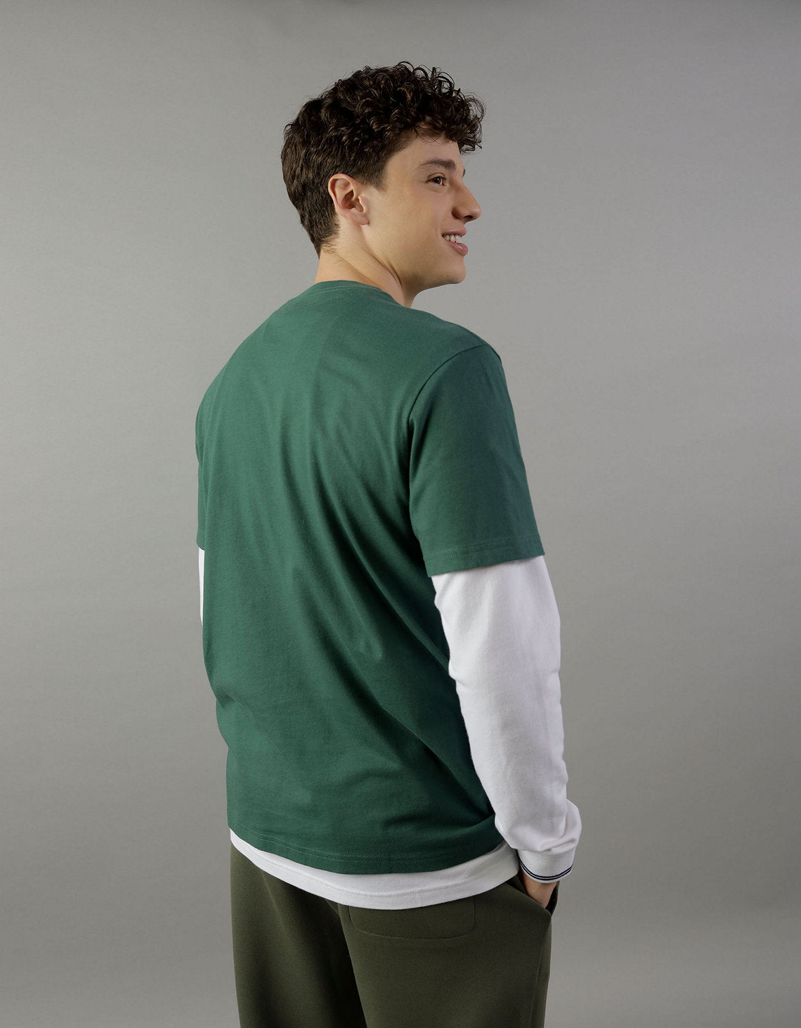 Camiseta Ae gráfica con logo supersuave - Verde 0181_3337_300_ob