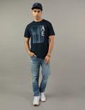 Camiseta Ae gráfica con logo supersuave - Azul 0181_3337_410_of