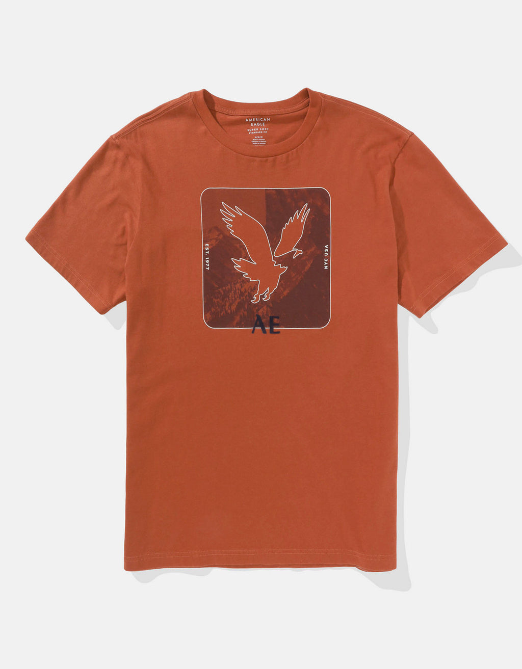 Camiseta Ae gráfica con logo supersuave - Rojo 0181_3337_622_f