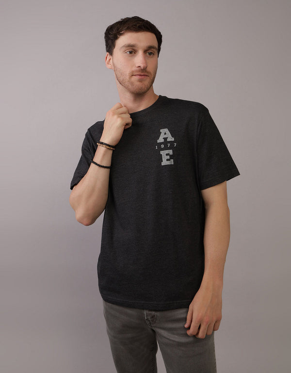 Camiseta con Gráfico Manga Corta Hombre AE - Gris