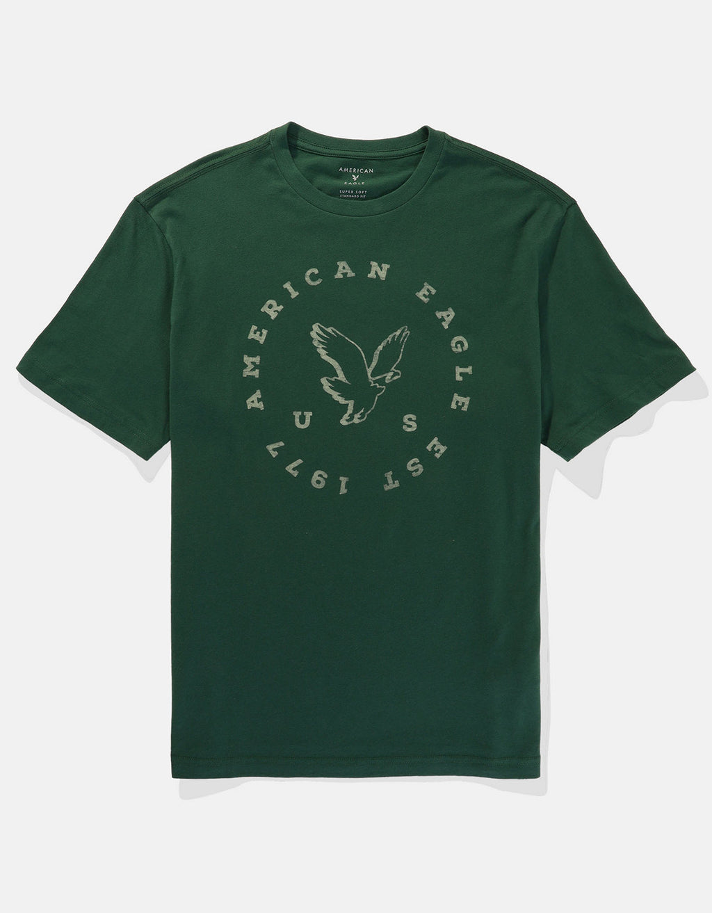 Camiseta con Gráfico Manga Corta Hombre AE - Verde 0181_3774_300_f