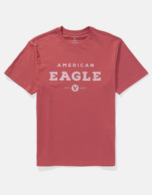 Camiseta con Gráfico Manga Corta Hombre AE - Rojo