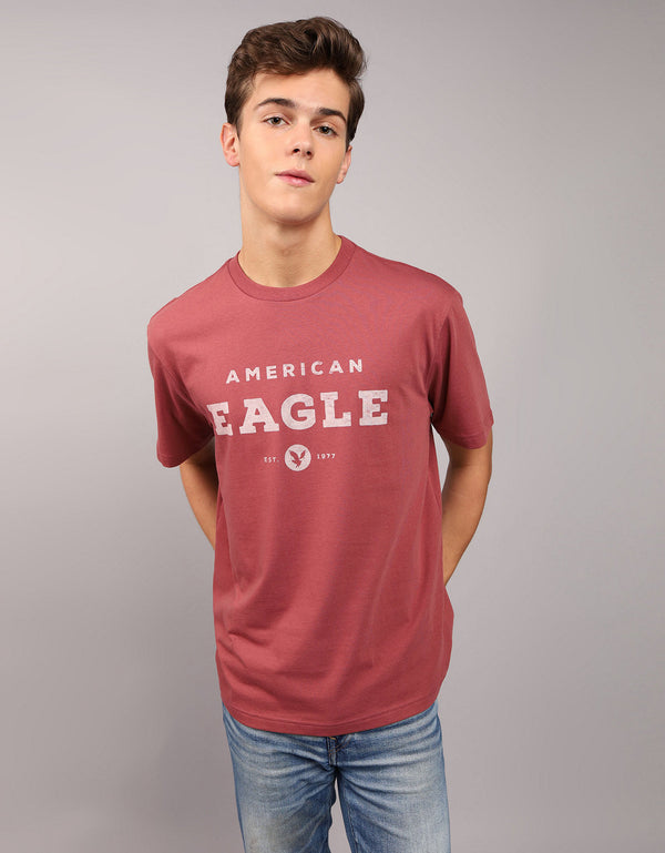 Camiseta con Gráfico Manga Corta Hombre AE - Rojo
