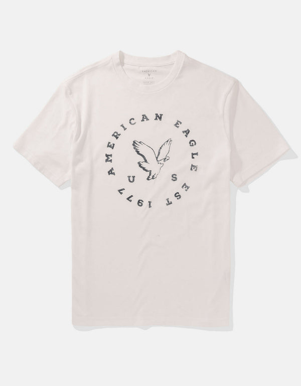 Camiseta con Gráfico Manga Corta Hombre AE - Blanco