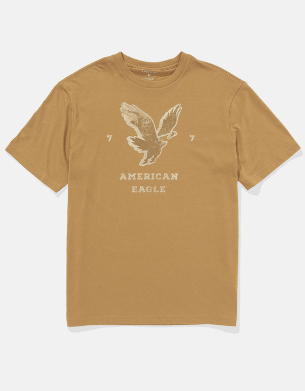 Camiseta gráfica con bloques de color de Ae - Caqui