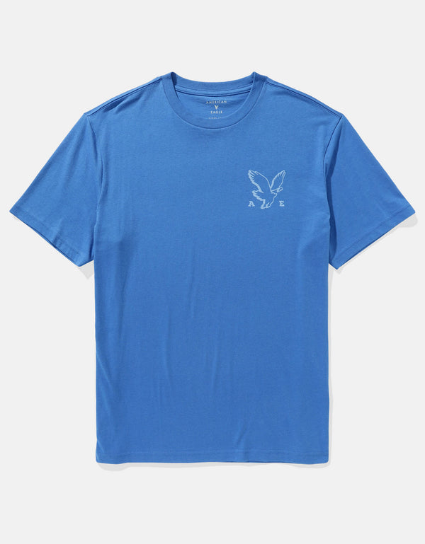 Camiseta gráfica con bloques de color de Ae - Azul