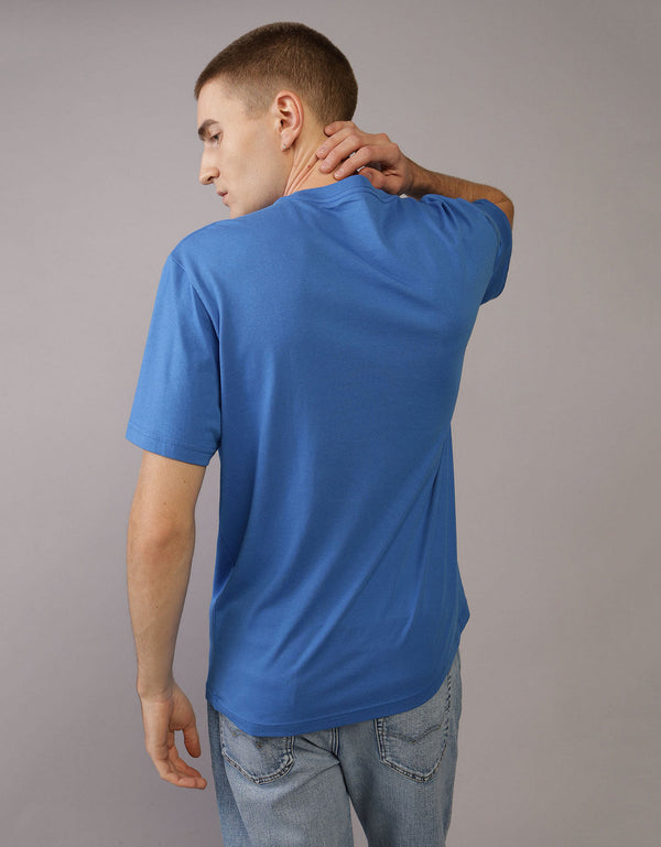 Camiseta gráfica con bloques de color de Ae - Azul