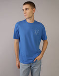 Camiseta gráfica con bloques de color de Ae - Azul 0181_3983_499_of