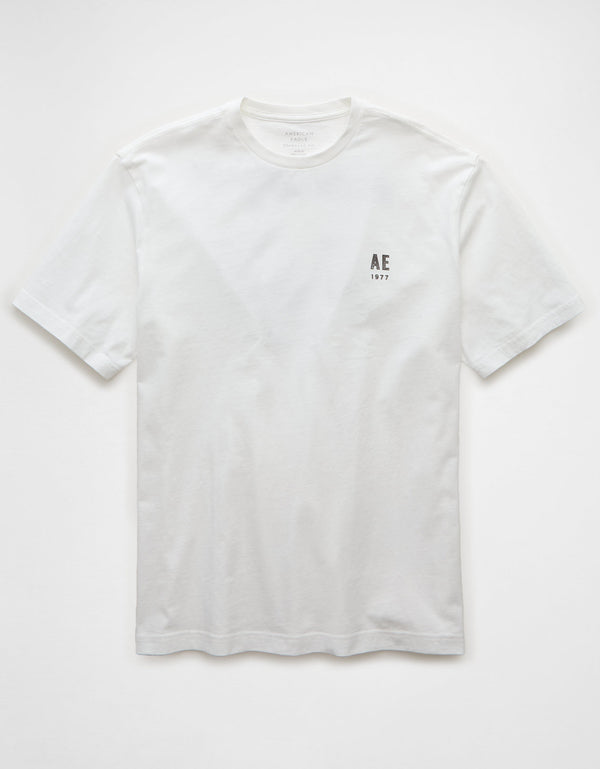 Camiseta Gráfica con Logo Ae - Blanco