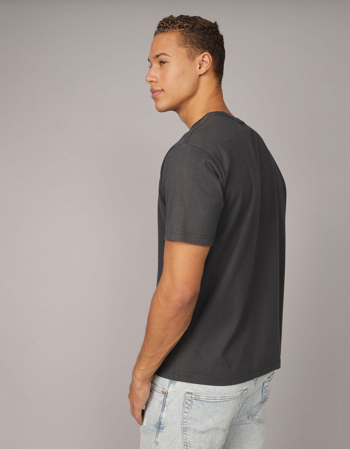 Camiseta Gráfica con Logo Ae - Gris 0181_4493_023_ob