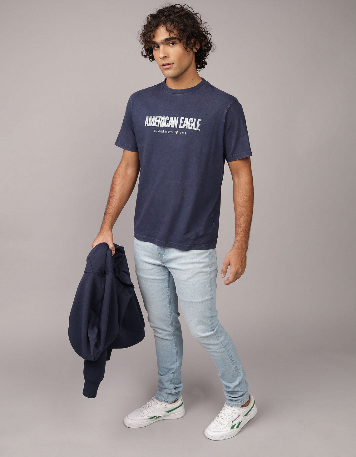 Camiseta con Gráfico Ae - Azul 0181_4659_410_of