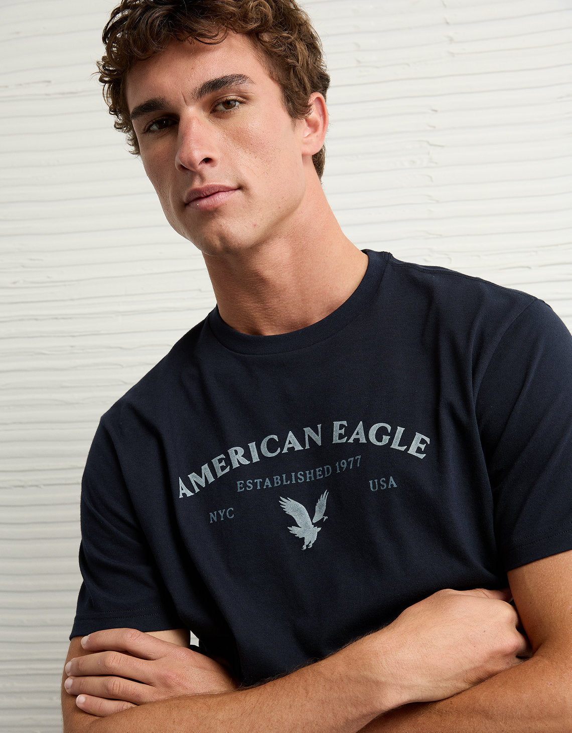 Camiseta con Gráfico Ae - Azul 0181_4819_417_os