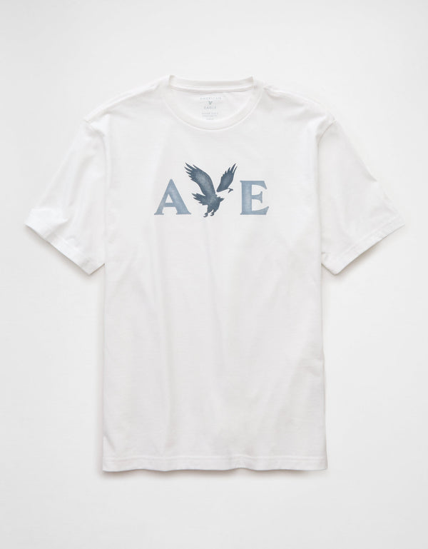 Camiseta gráfica con logotipo de icono ligero Ae - Blanco