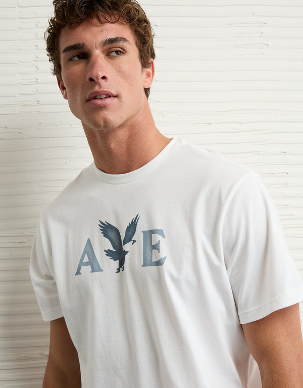Camiseta gráfica con logotipo de icono ligero Ae - Blanco