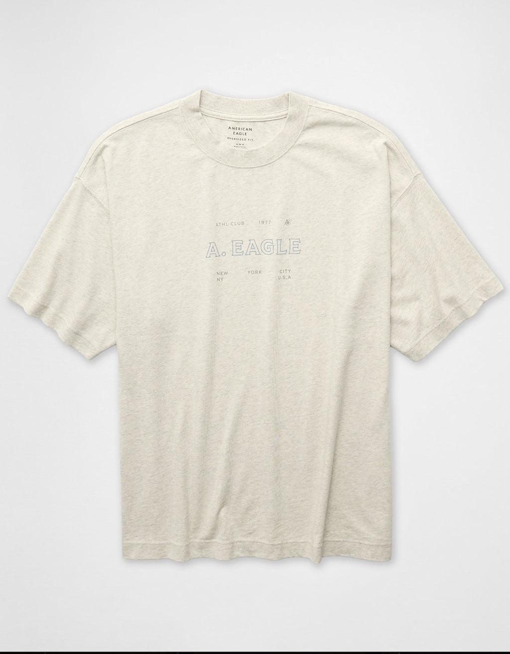 Camiseta Oversized con Gráfico Ae - Gris 0181_4887_092_f