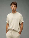 Camiseta Oversized con Gráfico Ae - Gris