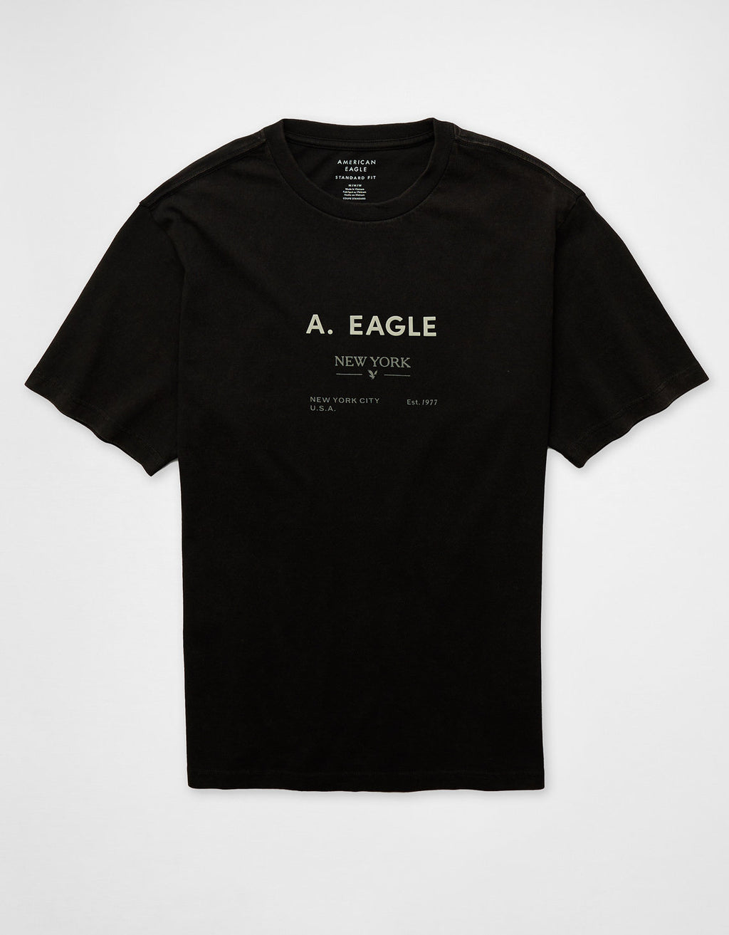 Camiseta gráfica con logotipo icónico Ae - Negro 0181_4892_064_f