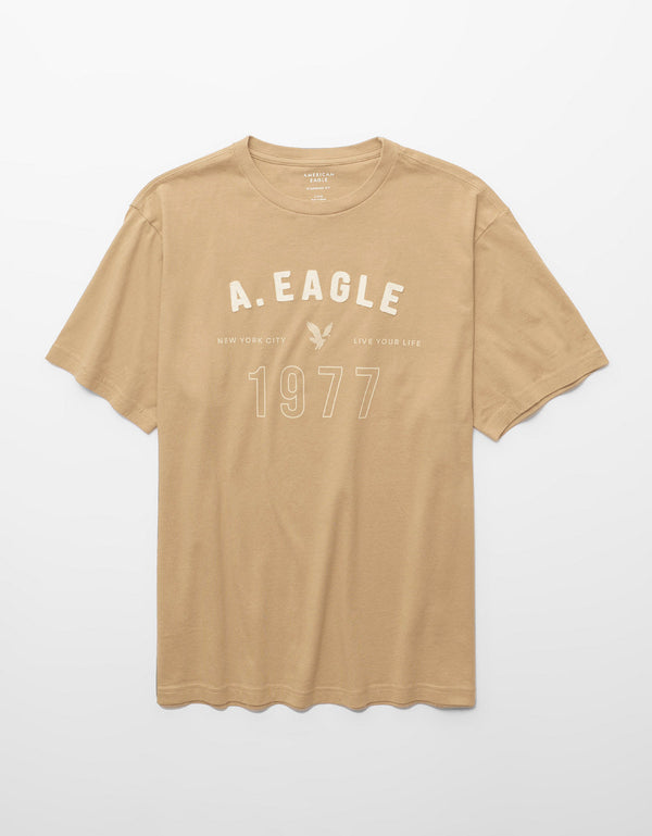 Camiseta Gráfica con Logo Ae - Caqui